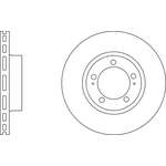 Apec Blue Vented Brake Disc (SDK6785) Fits: Toyota Front Axle