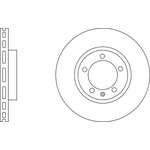 Apec Blue Vented Brake Disc (SDK6786) Front Axle