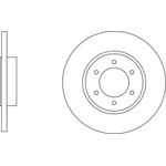 Apec Blue Solid Brake Disc (SDK6788) Rear Axle