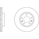 Apec Blue Vented Brake Disc (SDK6793) Front Axle