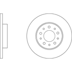 Apec Blue Solid Brake Disc (SDK6796) Fits: Fiat Rear Axle