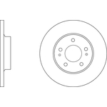 Apec Blue Solid Brake Disc (SDK6799) Rear Axle