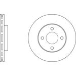 Apec Blue Vented Brake Disc (SDK6801) Fits: Nissan Front Axle
