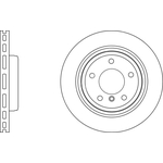 Apec Blue Vented Brake Disc (SDK6805) Fits: BMW Rear Axle