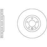 Apec Blue Vented Brake Disc (SDK6807) Front Axle
