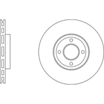 Apec Blue Vented Brake Disc (SDK6808) Fits: Ford Front Axle