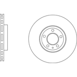 Apec Blue Vented Brake Disc (SDK6809) Fits: Ford Front Axle