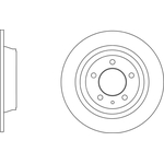 Apec Blue Solid Brake Disc (SDK6810) Fits: Ford Rear Axle