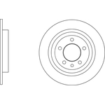 Apec Blue Solid Brake Disc (SDK6811) Rear Axle