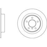 Apec Blue Solid Brake Disc (SDK6813) Fits: Mini Rear Axle