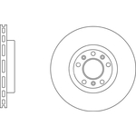 Apec Blue Vented Brake Disc (SDK6814) Fits: Peugeot Rear Axle