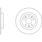 Apec Blue Solid Brake Disc (SDK6815) Rear Axle