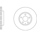 Apec Blue Vented Brake Disc (SDK6818) Fits: Mazda Front Axle