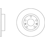 Apec Blue Solid Brake Disc (SDK6821) Rear Axle