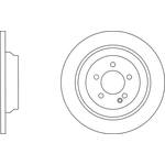 Apec Blue Solid Brake Disc (SDK6825) Fits: Mercedes Rear Axle