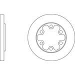 Apec Blue Solid Brake Disc (SDK6827) Fits: Ford Rear Axle
