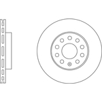 Apec Blue Vented Brake Disc (SDK6828) Front Axle
