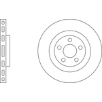 Apec Blue Vented Brake Disc (SDK6829) Fits: Ford Front Axle
