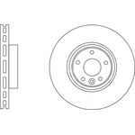 Apec Blue Vented Brake Disc (SDK6831) Fits: Jaguar Front Axle