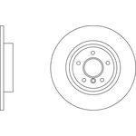 Apec Blue Solid Brake Disc (SDK6833) Fits: Jaguar Rear Axle
