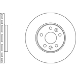 Apec Blue Vented Brake Disc (SDK6834) Front Axle