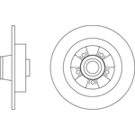 Apec Blue Solid Brake Disc (SDK6835) Rear Axle