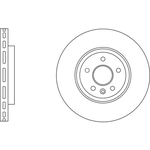 Apec Blue Vented Brake Disc (SDK6837) Front Axle