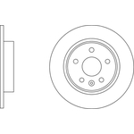 Apec Blue Solid Brake Disc (SDK6838) Rear Axle