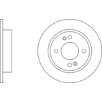 Apec Blue Solid Brake Disc (SDK6842) Fits: Hyundai Rear Axle