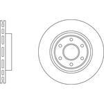Apec Blue Vented Brake Disc (SDK6847) Fits: Nissan Front Axle