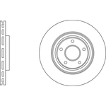 Apec Blue Vented Brake Disc (SDK6849) Fits: Nissan Front Axle