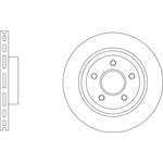 Apec Blue Vented Brake Disc (SDK6850) Fits: Nissan Rear Axle