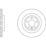 Apec Blue Vented Brake Disc (SDK6852) Fits: Land Rover Rear Axle