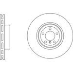 Apec Blue Vented Brake Disc (SDK6854) Fits: BMW Front Axle