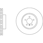 Apec Blue Vented Brake Disc (SDK6855) Fits: BMW Front Axle