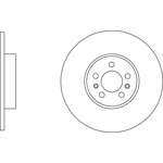 Apec Blue Solid Brake Disc (SDK6856) Fits: Peugeot Rear Axle