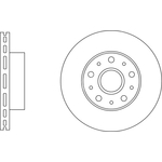 Apec Blue Vented Brake Disc (SDK6857) Front Axle