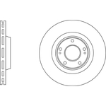 Apec Blue Vented Brake Disc (SDK6858) Front Axle