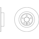 Apec Blue Solid Brake Disc (SDK6860) Fits: Land Rover Rear Axle