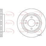 Apec Blue Vented Brake Disc (SDK6861) Fits: Mitsubishi Front Axle