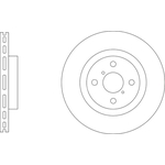 Apec Blue Vented Brake Disc (SDK6864) Fits: Toyota Front Axle