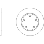 Apec Blue Solid Brake Disc (SDK6865) Fits: Ford Rear Axle