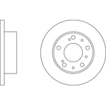 Apec Blue Solid Brake Disc (SDK6877) Front Axle
