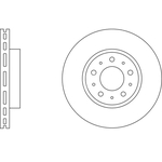 Apec Blue Vented Brake Disc (SDK6880) Fits: Volvo Front Axle