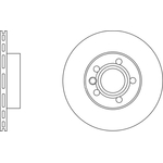 Apec Blue Vented Brake Disc (SDK6904) Fits: VW Front Axle
