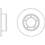 Apec Blue Solid Brake Disc (SDK6918) Fits: Land Rover Front or Rear Axle