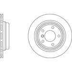 Apec Blue Vented Brake Disc (SDK6921) Fits: BMW Rear Axle