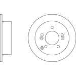 Apec Blue Solid Brake Disc (SDK6929) Rear Axle