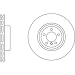 Apec Blue Vented Brake Disc (SDK6933) Fits: BMW Front Axle
