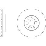 Apec Blue Vented Brake Disc (SDK6934) Front Axle
